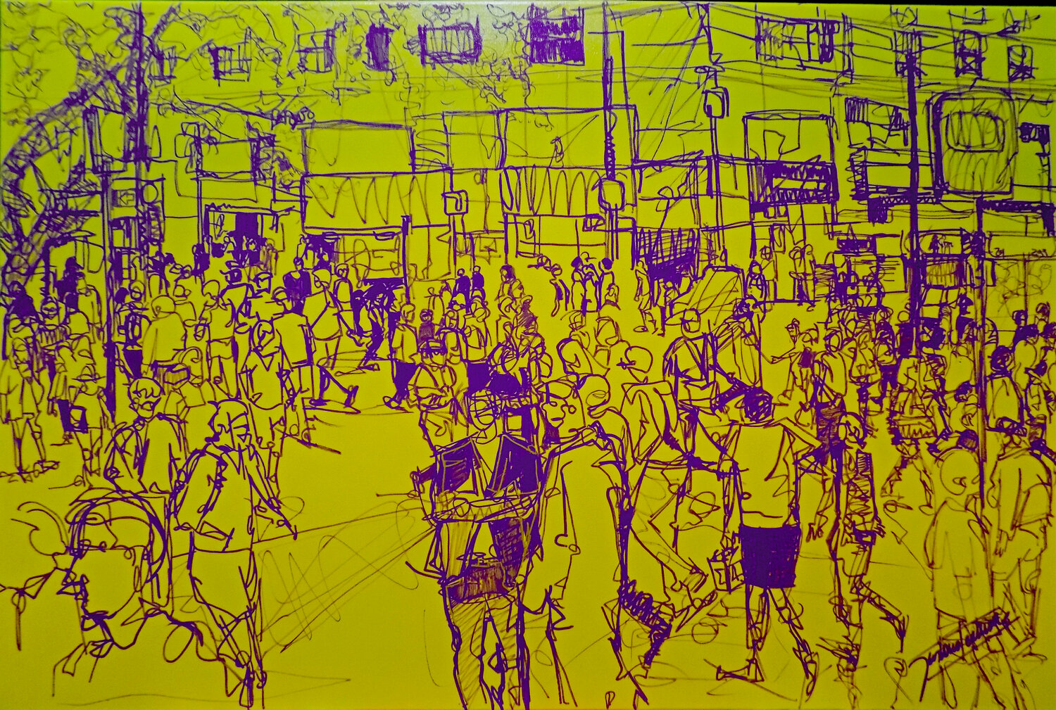 Santiago en amarillo y violeta Gustavo Leutun