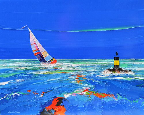 La Bouée Est di Christian EURGAL, Pittura in vendita su Singulart