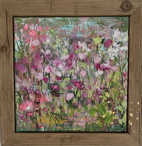 Golden flowers van Ilona Diriwächter, Schilderij te koop op Singulart