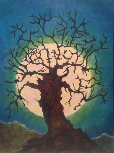 Full Moon von Alison Adams, Malerei kaufen auf Singulart