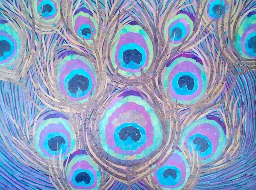 Peacock Promenade von Alison Adams, Andere Medien kaufen auf Singulart