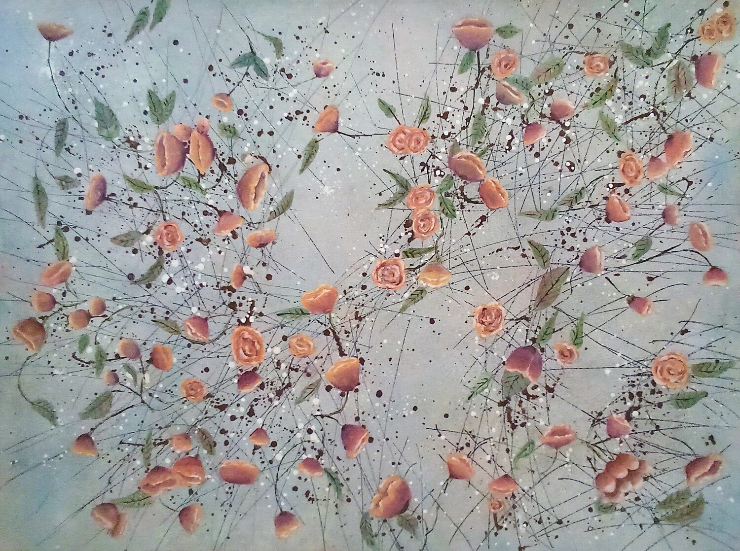 Scattered Sprigs Alison Adams Original painting for sale