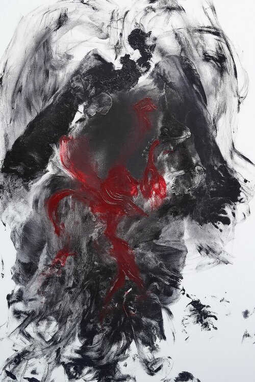 HElP!!!! by Takuya Shimosaka (2025) : Painting Acrylic, Oil