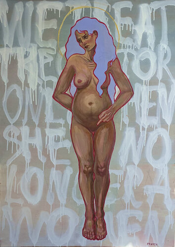 We Treat the Creator Only When She is No Longer a Woman von Alona Parnevich, Malerei kaufen auf Singulart