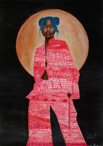 Portrait de la fashionista par Anaïs Devouge, Peinture en vente sur Singulart
