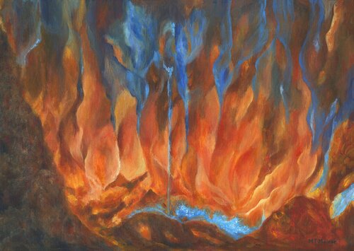 Dance of Fire di M T MOLNER, Pittura in vendita su Singulart