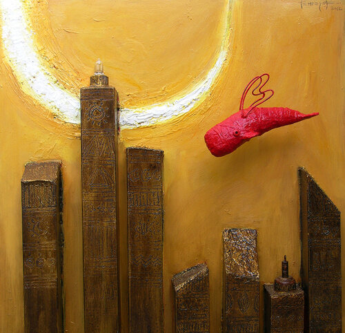 Sorvolando Atlantide de Franco Tempesta, Pintura a la venta en Singulart