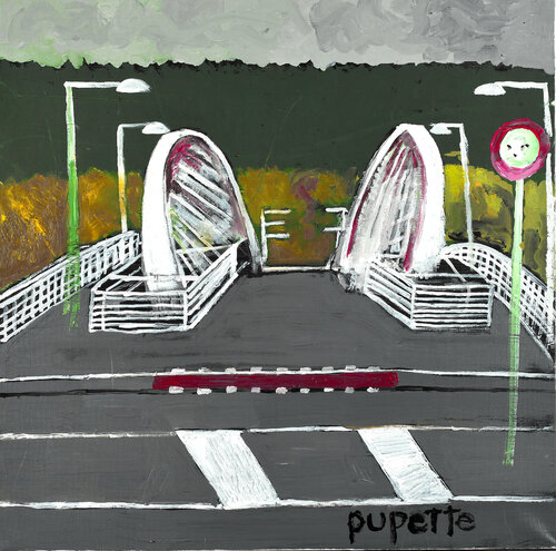 Il ponte della musica van Giulia Cattabriga, Schilderij te koop op Singulart