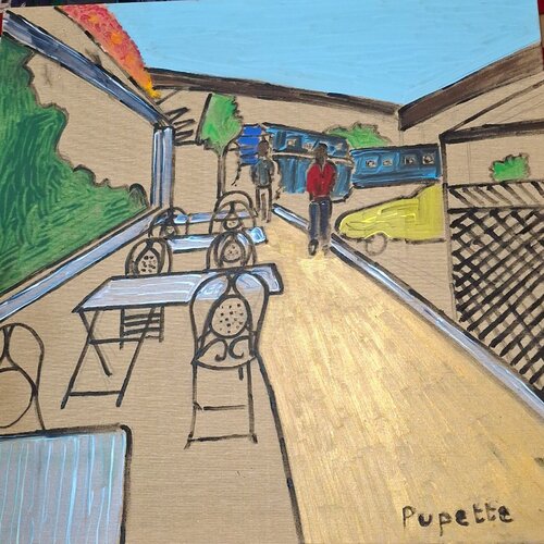 Bistrot van Giulia Cattabriga, Schilderij te koop op Singulart