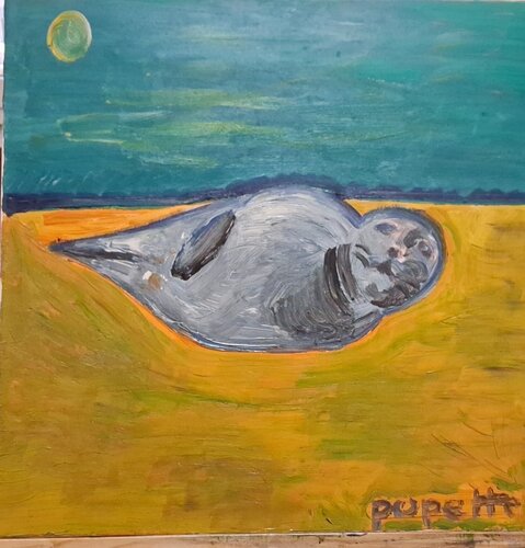 Una simpatica foca by Giulia Cattabriga, Painting for Sale on Singulart