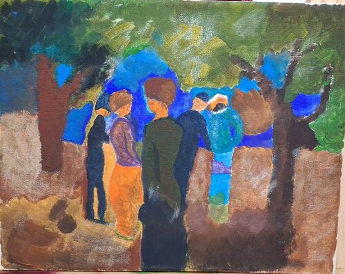 Il ricevimento by Giulia Cattabriga, Painting for Sale on Singulart