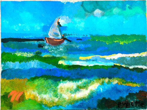 Le onde del mare di Giulia Cattabriga, Pittura in vendita su Singulart