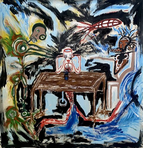 The burning nights' obscurity by CAR ACT AIR, Painting for Sale on Singulart