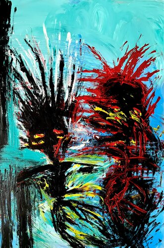 The nocturnal scene, my symphony di CAR ACT AIR, Pittura in vendita su Singulart