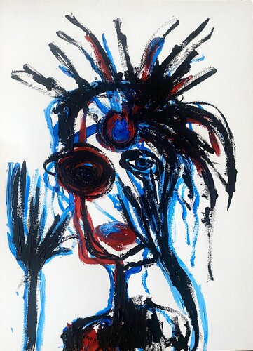 I cannot sleep a wink, I think he might be waiting for the next slap that will strike me right in the face von CAR ACT AIR, Malerei kaufen auf Singulart