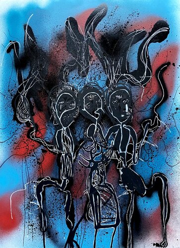 Intertwined bodies by CAR ACT AIR, 소묘 for Sale on Singulart
