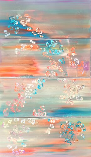 SUMMER - 4er Set di Art of K - Kathleen Simon, Pittura in vendita su Singulart