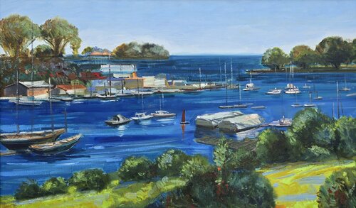 Blue Bay Morning von Gulshaba Abbasova, Malerei kaufen auf Singulart