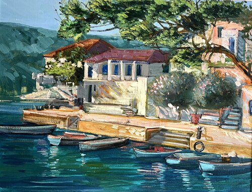 Lake Como van Gulshaba Abbasova, Schilderij te koop op Singulart