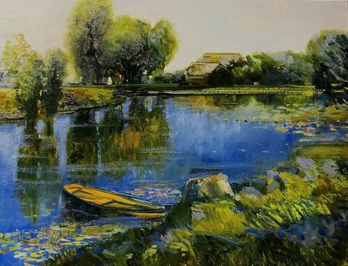 Blue Lake van Gulshaba Abbasova, Schilderij te koop op Singulart