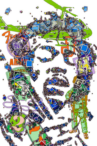 Jimi Hendrix - Fender Army #3 di Mister Marcus, Opera su carta in vendita su Singulart