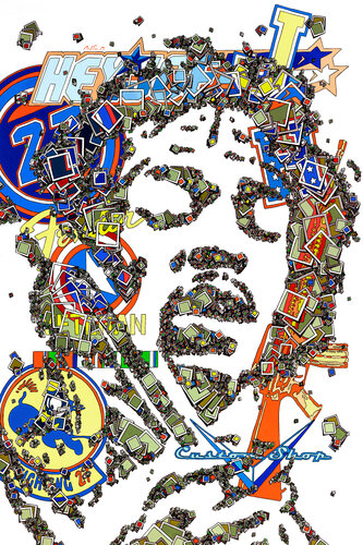 Jimi Hendrix - Fender Veteran #2 by Mister Marcus, 회화 for Sale on Singulart