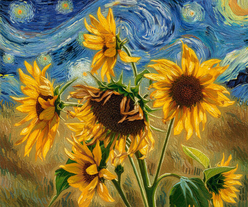Un hommage à la peinture de tournesols de Van Gogh II / Eine Hommage an Van Goghs Sonnenblumenbilder II / A tribute to Van Gogh's sunflower paintings II by Peter Schulte/ Vornberg, Photography for Sale on Singulart