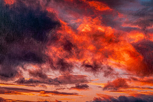 Dante's Inferno - Blick vom Hardtbergturm in den Rheingau-Taunus di Peter Schulte/ Vornberg, Fotografia in vendita su Singulart