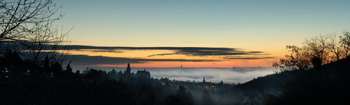 Kronberger Malerblick im Morgennebel II / « Vue du peintre Kronberger » dans la brume matinale II/ ‘Kronberg Painter's View’ in the morning mist II by Peter Schulte/ Vornberg, Photography for Sale on Singulart