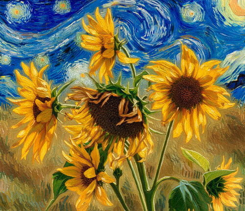 Un hommage à la peinture de tournesols de Van Gogh II / Eine Hommage an Van Goghs Sonnenblumenbilder II / A tribute to Van Gogh's sunflower paintings II by Peter Schulte/ Vornberg, Photography for Sale on Singulart