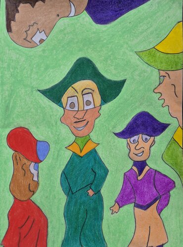 Abstract cartoon von Donna Sutherland, Zeichnungen kaufen auf Singulart