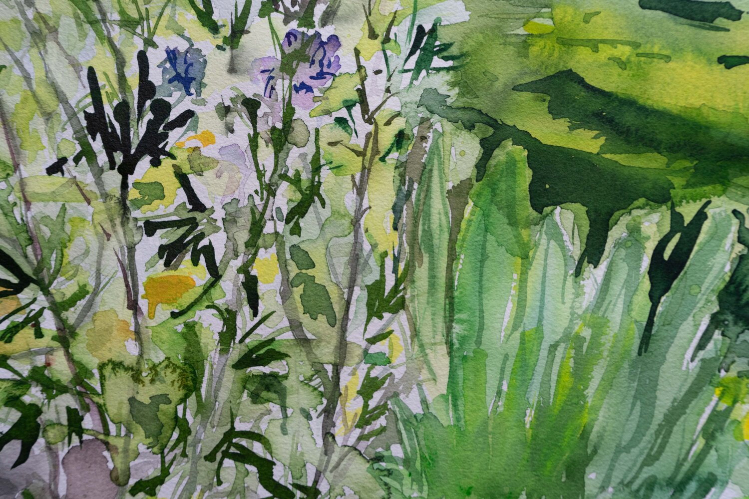 Am Teich im April de Ute Meyer (2022) Peinture Aquarelle sur Papier