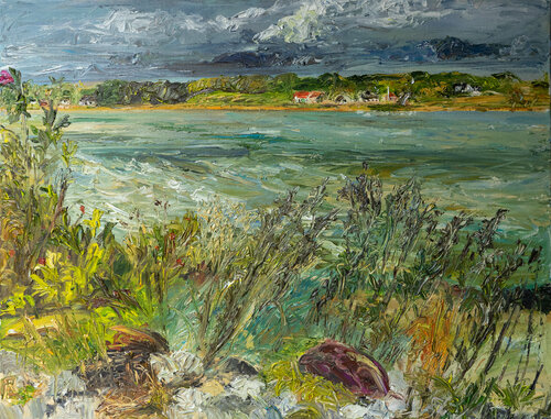 Windiger Tag / Borgnaes Bucht / Ærø von Ute Meyer, Malerei kaufen auf Singulart