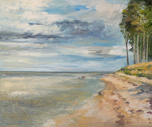 Flyvesandet / Fyn / Ostsee von Ute Meyer, Malerei kaufen auf Singulart