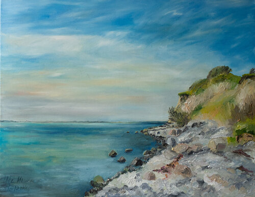 Mølledamsvej / Ærø/ Ostsee van Ute Meyer, Schilderij te koop op Singulart