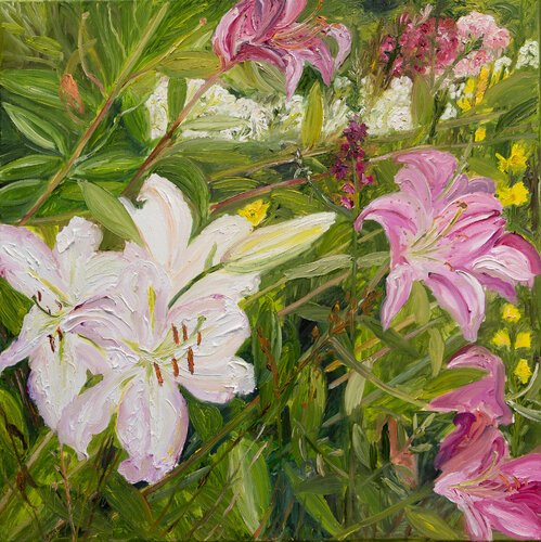 Lilien by Ute Meyer, 油畫 for Sale on Singulart