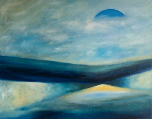 Blaue Sonne II von Ute Meyer, Malerei kaufen auf Singulart
