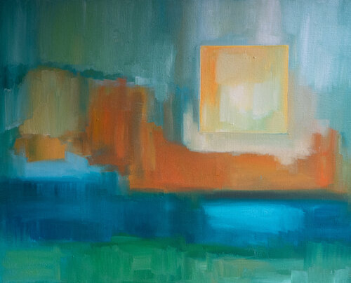 Schwebendes Quadrat von Ute Meyer, Malerei kaufen auf Singulart