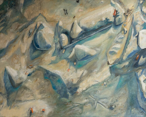 Am Strand / Erde di Ute Meyer, Pittura in vendita su Singulart