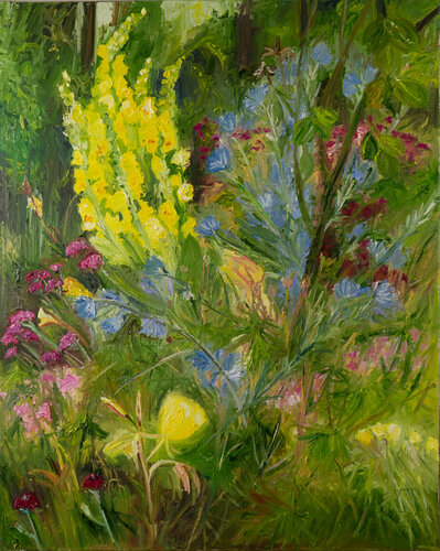 Garten im Juli I di Ute Meyer, Pittura in vendita su Singulart