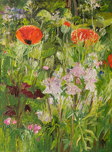 Mohn und Akelei von Ute Meyer, Malerei kaufen auf Singulart