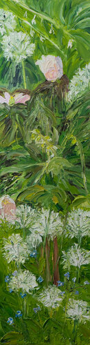 Bärlauch und Himalaya-Maiapfel di Ute Meyer, Pittura in vendita su Singulart