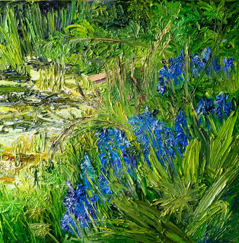 Blaue Hyazinthen by Ute Meyer, Painting for Sale on Singulart