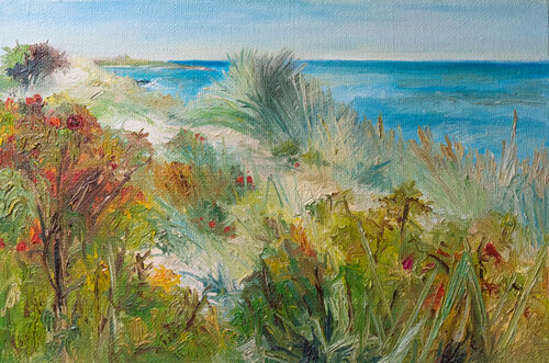 Strand bei Risemark/ Ærø / Ostsee di Ute Meyer, Pittura in vendita su Singulart