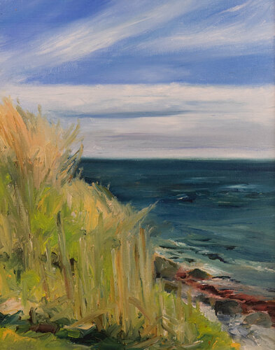 Am Ostseestrand im Mai par Ute Meyer, Peinture en vente sur Singulart