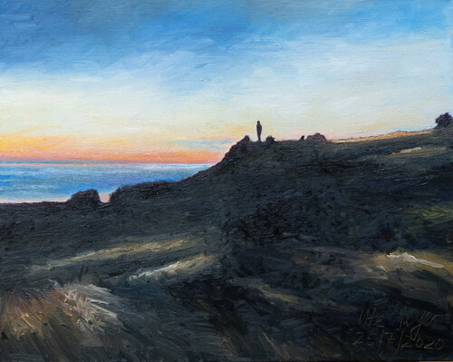 Begegnung mit dem Abendhimmel von Ute Meyer, Malerei kaufen auf Singulart