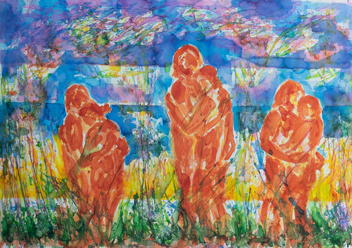 Umarmung by Ute Meyer, 油畫 for Sale on Singulart