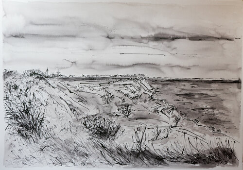 Blick von oben auf die Ostsee/Tranderup/ Ærø / DK Ute Meyer