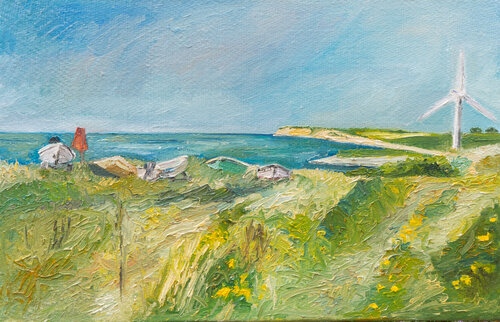 Windrad / Vejsnæs / Ærø di Ute Meyer, Pittura in vendita su Singulart