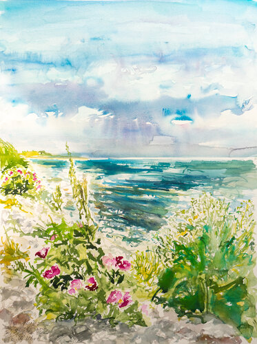 Jørbæk /Ærø/Ostsee di Ute Meyer, Pittura in vendita su Singulart
